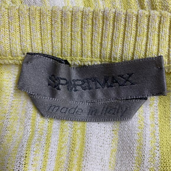 SPORTMAX Size M Yellow Pink Rib Knit Crew Neck Casual Top - Picture 6 of 7